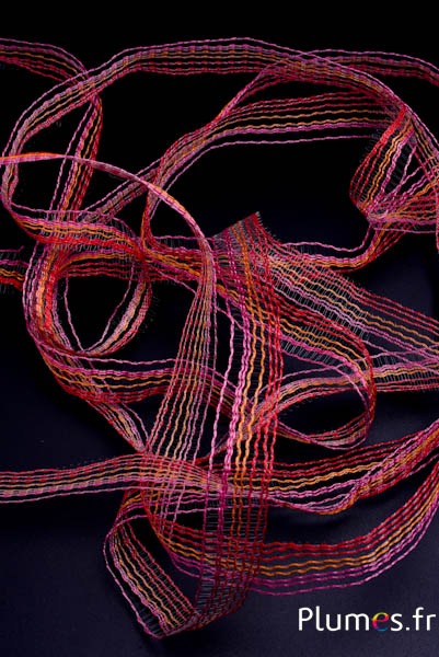 Lint - breedte 25 mm - roze-oranje-rood  